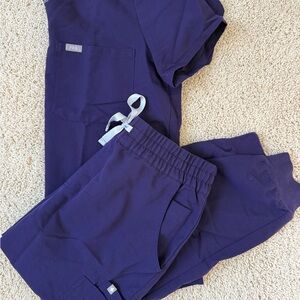 Purple Figs Jogger Scrub Set